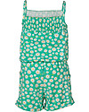 Frugi Tuta Bimba con Spalline, Verde+Fiorellini - Cotone bio elasticizzato Tutine Lunghe