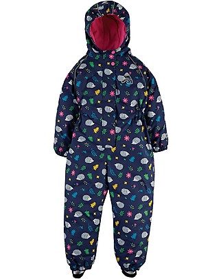 Frugi Tuta Termica Impermeabile e Foderata Explorer All In One (1-5 anni) - Porcospino - Fatta con bottiglie di plastica riciclata! Tutine Termiche