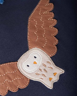 Frugi Tutina Cameron - Stelle/Gufo - Cotone Bio Tutine Lunghe Senza Piedi