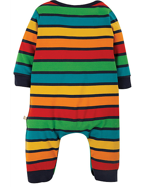 Frugi Tutina Charlie - Righe Arcobaleno/Pecorella - Cotone Bio Tutine Lunghe