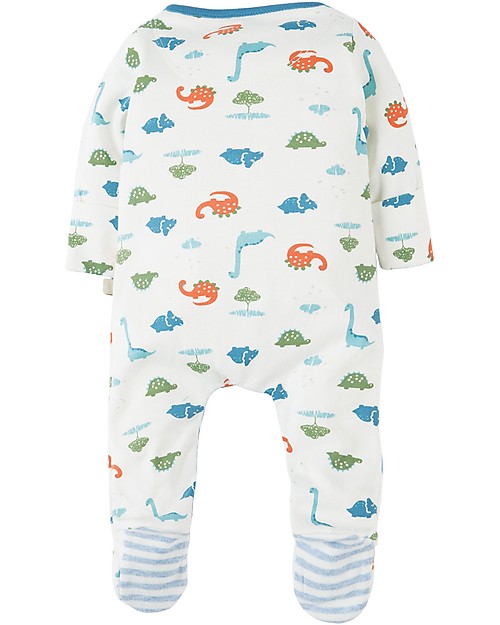 Frugi Tutina Con Piedi, Dinosauri - 100% cotone bio Tutine Lunghe
