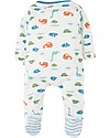 Frugi Tutina Con Piedi, Dinosauri - 100% cotone bio Tutine Lunghe