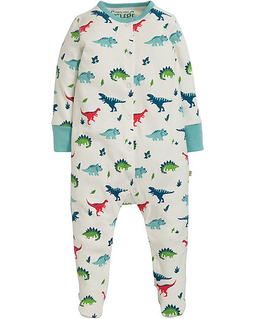 Frugi Tutina Con Piedi Lovely - Dino - cotone bio Tutine Lunghe