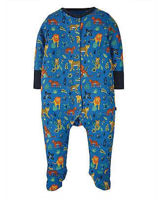 Frugi Tutina con Piedi Lovely - Felini - 100% Cotone Bio Tutine Lunghe Con Piedi