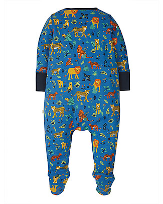 Frugi Tutina con Piedi Lovely - Felini - 100% Cotone Bio Tutine Lunghe Con Piedi