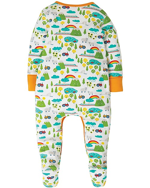 Frugi Tutina Con Piedi Lovely - Land of the Rising Sun - Cotone bio Tutine Lunghe