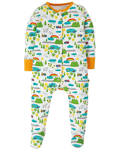 Frugi Tutina Con Piedi Lovely - Land of the Rising Sun - Cotone bio Tutine Lunghe