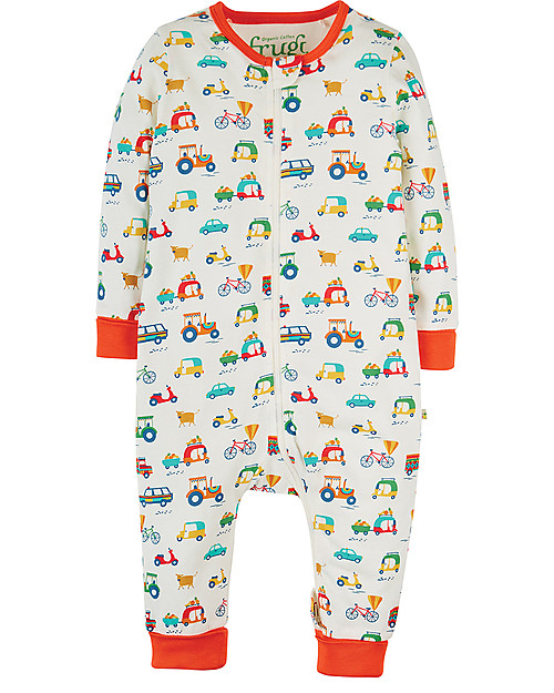 Frugi Tutina con Zip - Veicoli - Cotone bio Tutine Lunghe