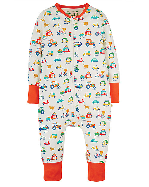 Frugi Tutina con Zip - Veicoli - Cotone bio Tutine Lunghe