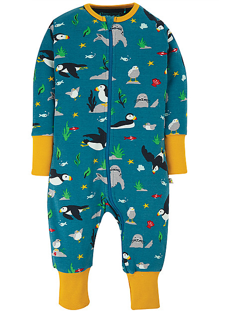 Frugi Tutina con Zip Zennor - Pulcinella di Mare - Cotone Tutine Lunghe