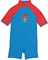 Frugi Tutina Costume da Mare, Celeste con Medusa - Protezione solare SPF 50+! T-shirt Anti UV