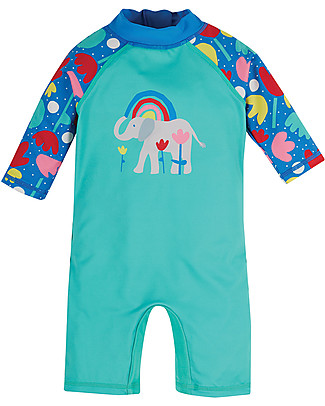 Frugi Tutina Costume Little Sun Safe - Elefante - Eco-friendly UPF 40+ Costumi Anti Uv