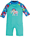 Frugi Tutina Costume Little Sun Safe - Elefante - Eco-friendly UPF 40+ T-shirt Anti UV