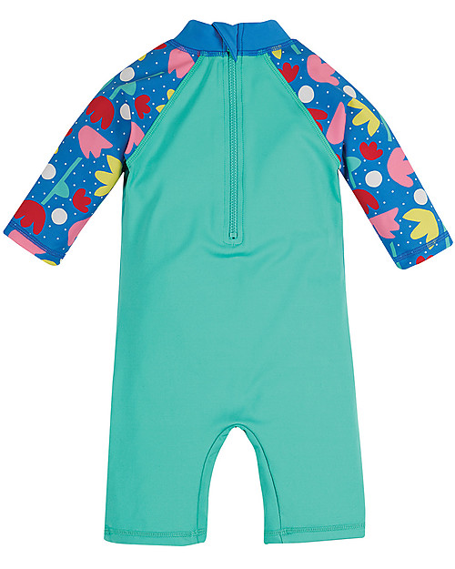 Frugi Tutina Costume Little Sun Safe - Elefante - Eco-friendly UPF 40+ T-shirt Anti UV