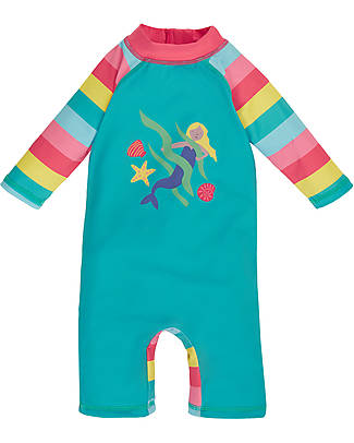 Frugi Tutina Costume Little Sun Safe - Sirena - Eco-friendly UPF 50+ Costumi Interi