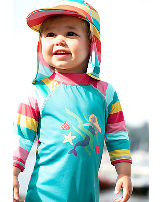 Frugi Tutina Costume Little Sun Safe - Sirena - Eco-friendly UPF 50+ Costumi Interi