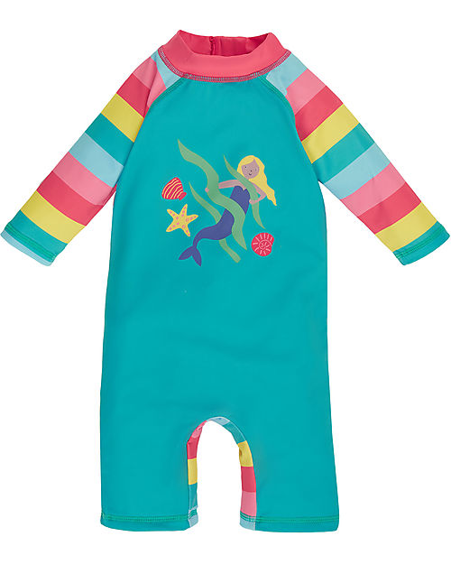 Frugi Tutina Costume Little Sun Safe - Sirena - Eco-friendly UPF 50+  T-shirt Anti UV