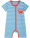 Frugi Tutina Granchio - Righe Bianche e Azzurre - 100% Cotone Bio Tutine Corte