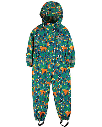 Frugi Tutina Impermeabile con Cappuccio Rain or Shine (1-5 anni) - Animali del Bosco - Fatta con bottiglie di plastica riciclate! Tutine Termiche
