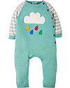 Frugi Tutina in Maglia di Cotone Bio 100% - Acqua/Nuvolette Tutine Lunghe