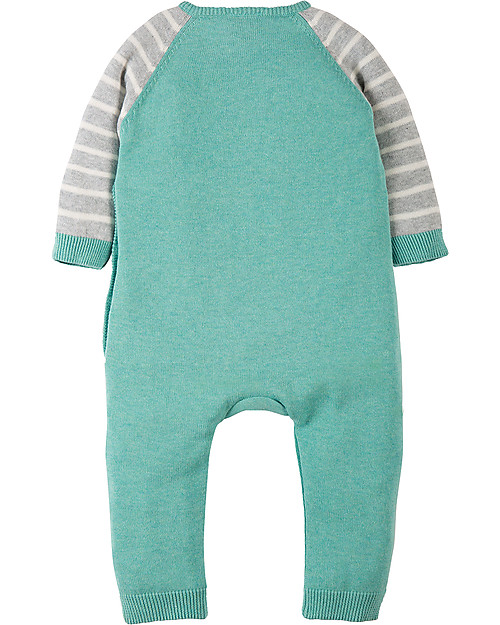 Frugi Tutina in Maglia di Cotone Bio 100% - Acqua/Nuvolette Tutine Lunghe