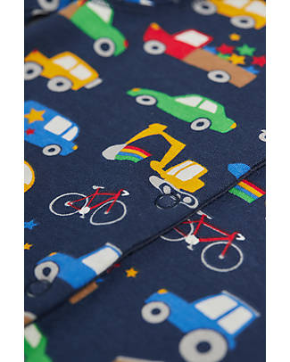 Frugi Tutina Lovely Babygrow con Piedi - Macchinine - 100% Cotone Organico GOTS - AW2022: Phase: Indie Exclusives Tutine Lunghe