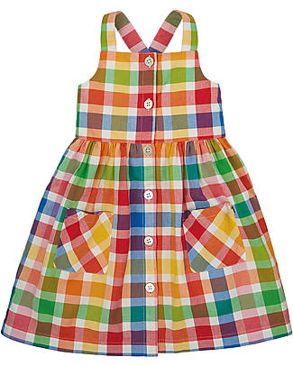 Frugi Vestito a Quadri Abigail - Picnic Gingham - Cotone Organico Vestiti_