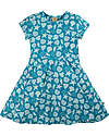 Frugi Vestito Bimba Spring Skater - Blu/Conchiglie - Jersey di Cotone Bio GOTS Vestiti_