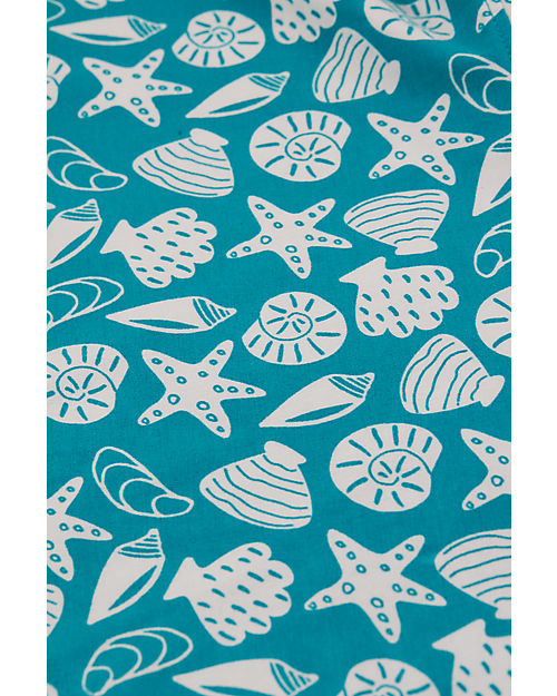 Frugi Vestito Bimba Spring Skater - Blu/Conchiglie - Jersey di Cotone Bio GOTS Vestiti_