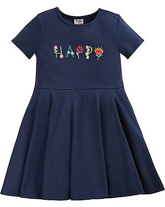 Frugi Vestito con Taglio Svasato Nara Skater - Indaco - Happy - Pollinators Vestiti_