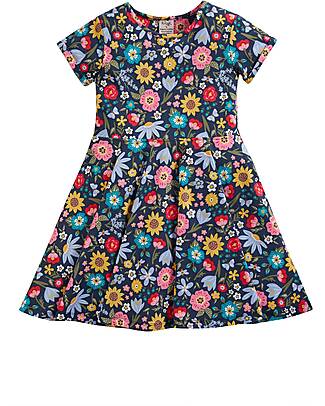 Frugi Vestito con Taglio Svasato Spring Skater - Indaco Pollinators Vestiti_