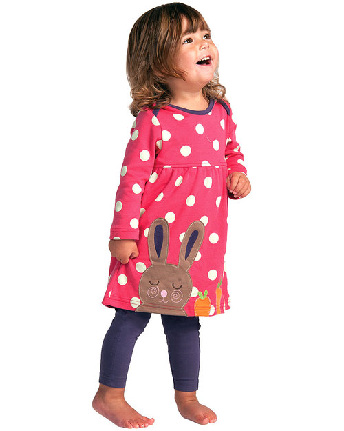 Frugi Vestito Rosy il Coniglietto - 100% Cotone Bio - ULTIMI 2 TG 3-6 MESI! Vestiti_