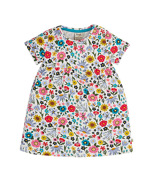 Frugi Vestito Tallie con Taglio Svasato - Pollinators - 100% Cotone Organico Vestiti_