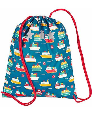 Frugi Zainetto Morbido con Dettagli Riflettenti - Navi - Tessuto Reciclato Zainetti