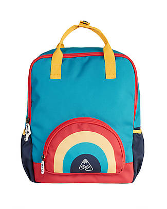 Frugi Zainetto Ramble - Rainbow - 28 x 34 x 11 cm - Fatto con Materiale Riciclato! Zaini