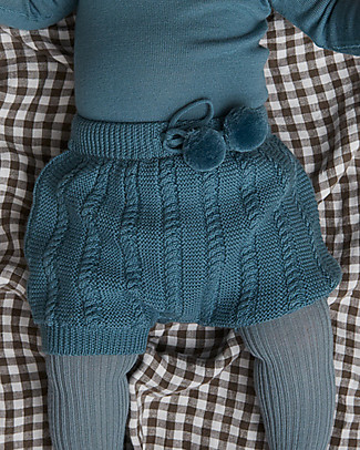 Fub Bloomers Baby, Oceano - 100% Lana Merino Pantaloni Corti