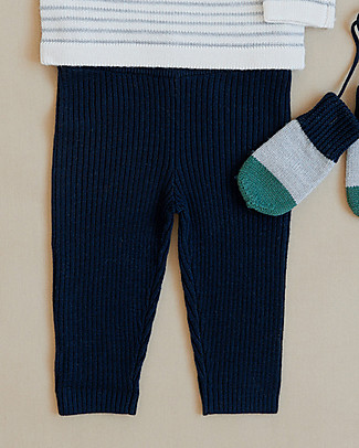Fub Leggings Baby, Blu - 100% Lana Merino Leggings