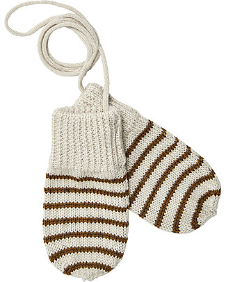 Fub Muffole Baby, Ecru/Sienna - 100% Lana Merino Guanti e Muffole