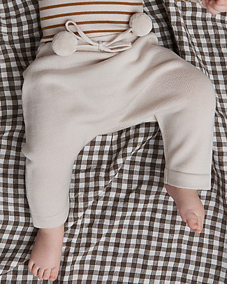 Fub Pantaloni Comodi Baby, Ecru - 100% Lana Merino Pantaloni Lunghi
