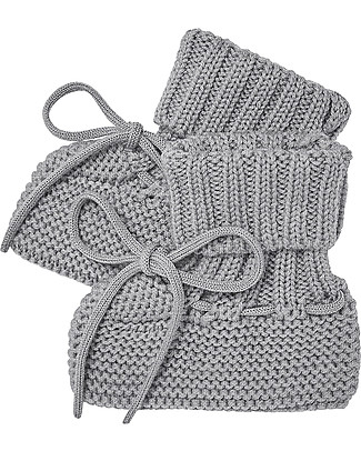 Fub Scarpine Baby, Grigio Chiaro - 100% Lana Merino Scarpe