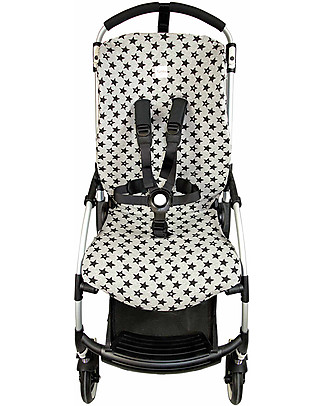 Fun*das bcn Cover per Passeggino Bugaboo Bee, Fun Black Star - Cotone elasticizzato Accessori