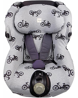 Fun*das bcn Cover per Seggiolino Auto Bébé Confort Opal, Black Bikes - Cotone elasticizzato Accessori Seggiolini Auto