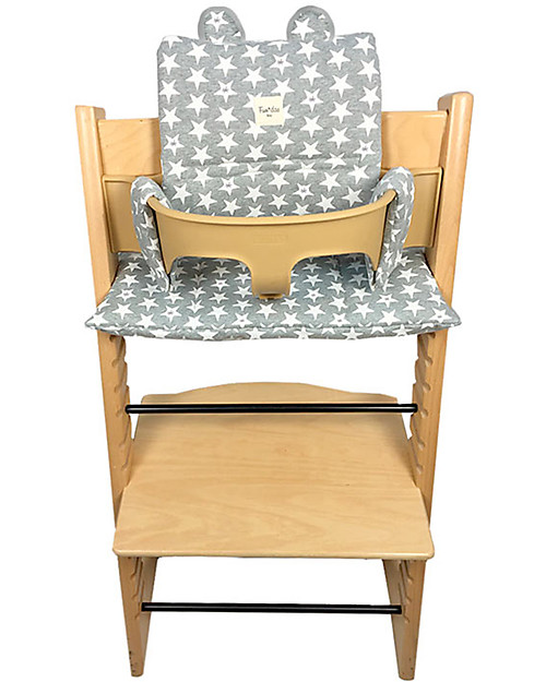 Cuscino per seggiolone compatibile con Stokke Tripp Trapp  (turchese/grigio), cuscino per sedia, cuscino in feltro, accessorio per  sedia per bambini