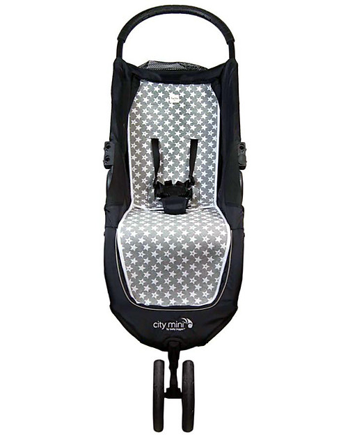 Fun*das bcn Materassino per Passeggino Baby Jogger City Mini, Fun Vintage Star - Cotone elasticizzato Materassini e Riduttori