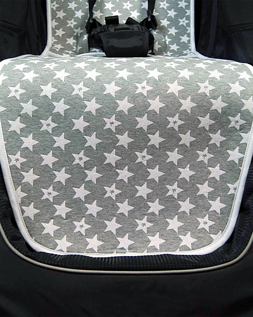 Fun*das bcn Materassino per Passeggino Baby Jogger City Mini, Fun Vintage Star - Cotone elasticizzato Materassini e Riduttori