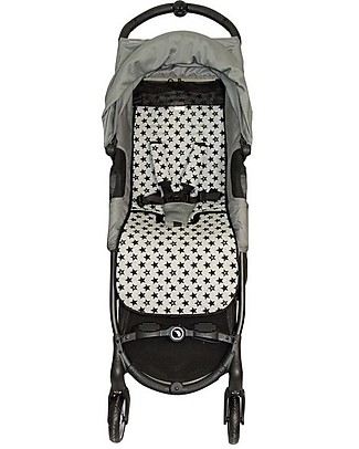 Fun*das bcn Materassino per Passeggino BabyJogger Citi Mini Zip, Fun Black Star - Cotone elasticizzato Accessori