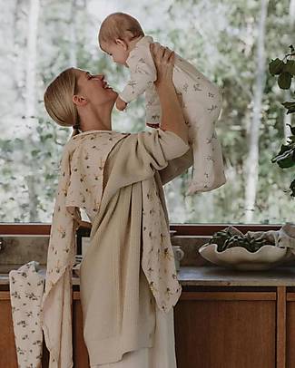 Garbo&Friends Copertina Swaddle - Mimosa - 110 x 110 cm - 100% Mussola di Cotone Swaddle di Mussola