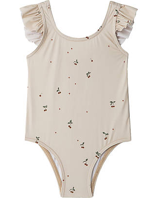 Garbo&Friends Costume Intero con Volant - Rosa/Ciliegie - Materiale Riciclato Costumi Interi