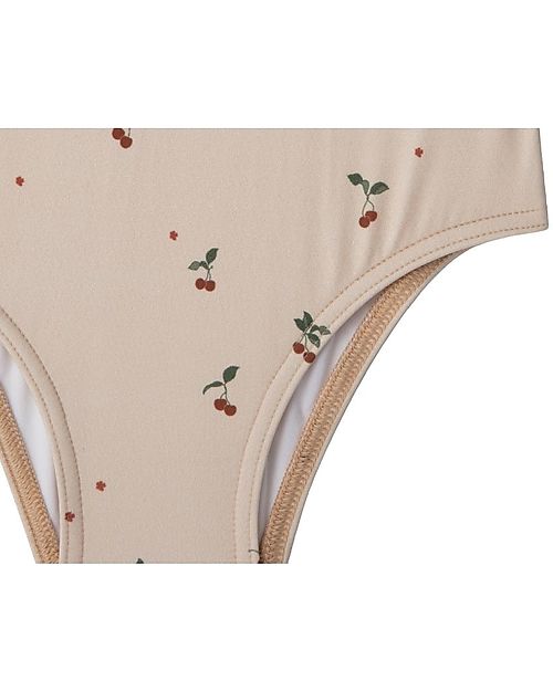 Garbo&Friends Costume Intero con Volant - Rosa/Ciliegie - Materiale Riciclato Costumi Interi