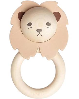 Garbo&Friends Massaggiagengive Wood and Leather - Lion - Pelle e Legno non Trattati Massaggiagengive